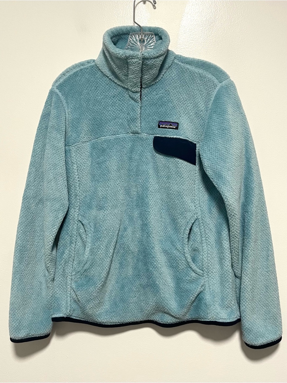 Patagonia Re-tool Snap-T Pullover Fleece Sweatshirt Blue Medium